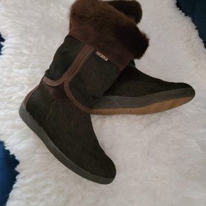 Technica Boot - goat hair and suede, with sheepskin lining; size 38